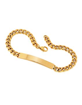 Lykka Strong gold-plated ID bracelet 6 mm