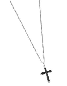 Lykka Strong cross steel necklace 50 cm