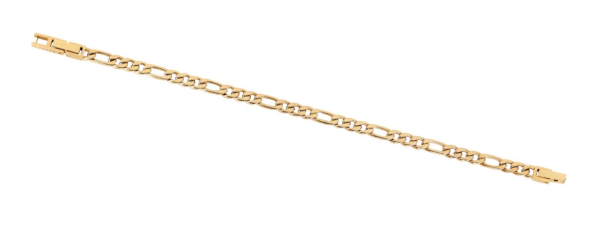 Lykka Strong figaro bracelet steel gold colored 20.5 cm