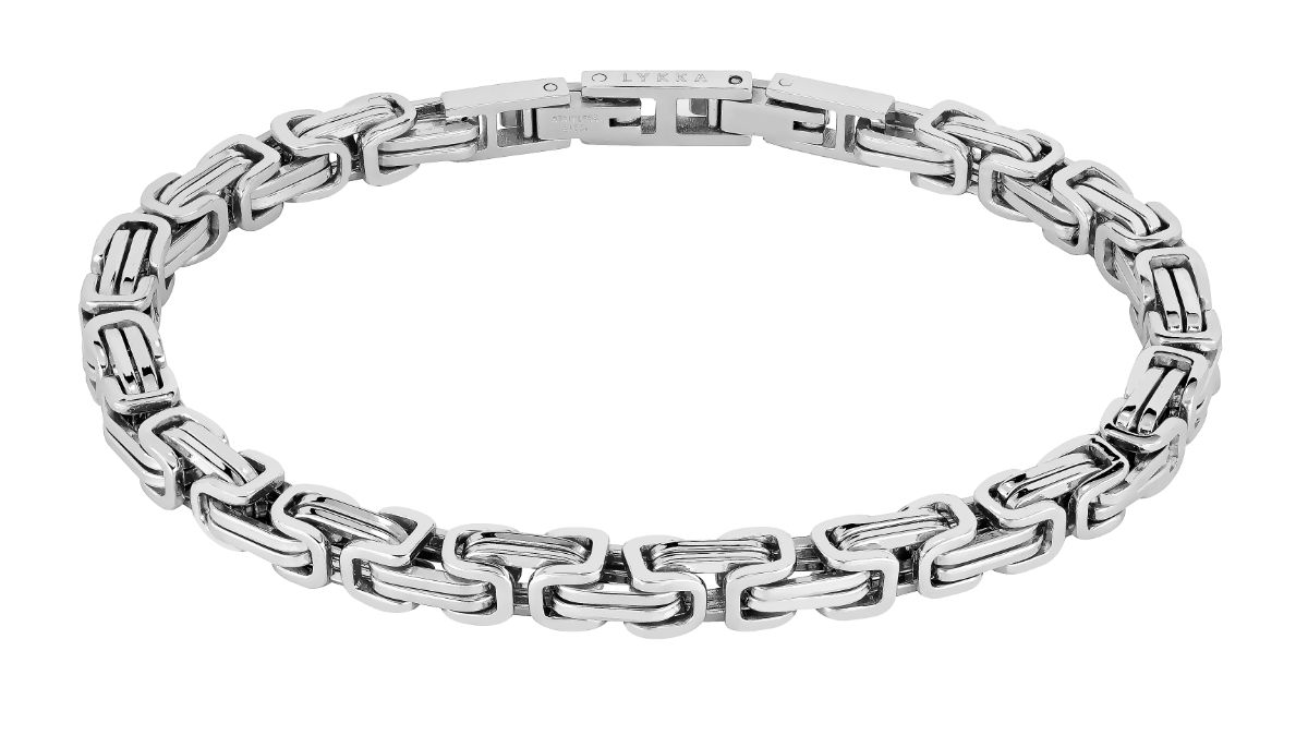 Lykka Strong byzantine bracelet steel 20.5 cm 