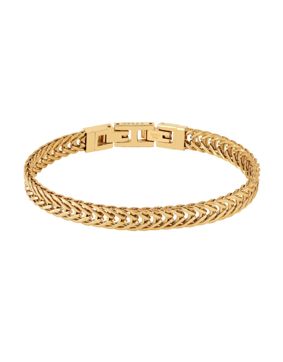 Lykken Strong Franco bracelet steel gold colored 20.5 cm
