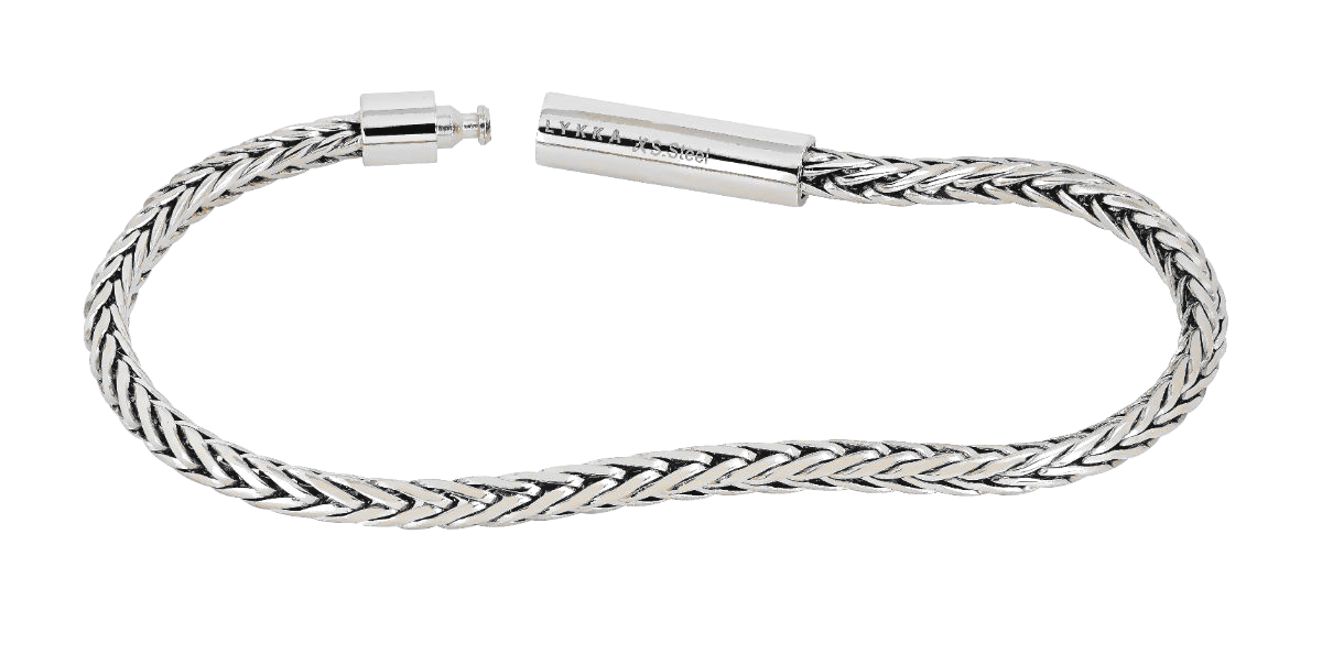 Lykka Strong Foxtail steel bracelet 20.5 cm