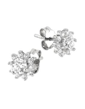 Lykken Casuals flower earrings silver