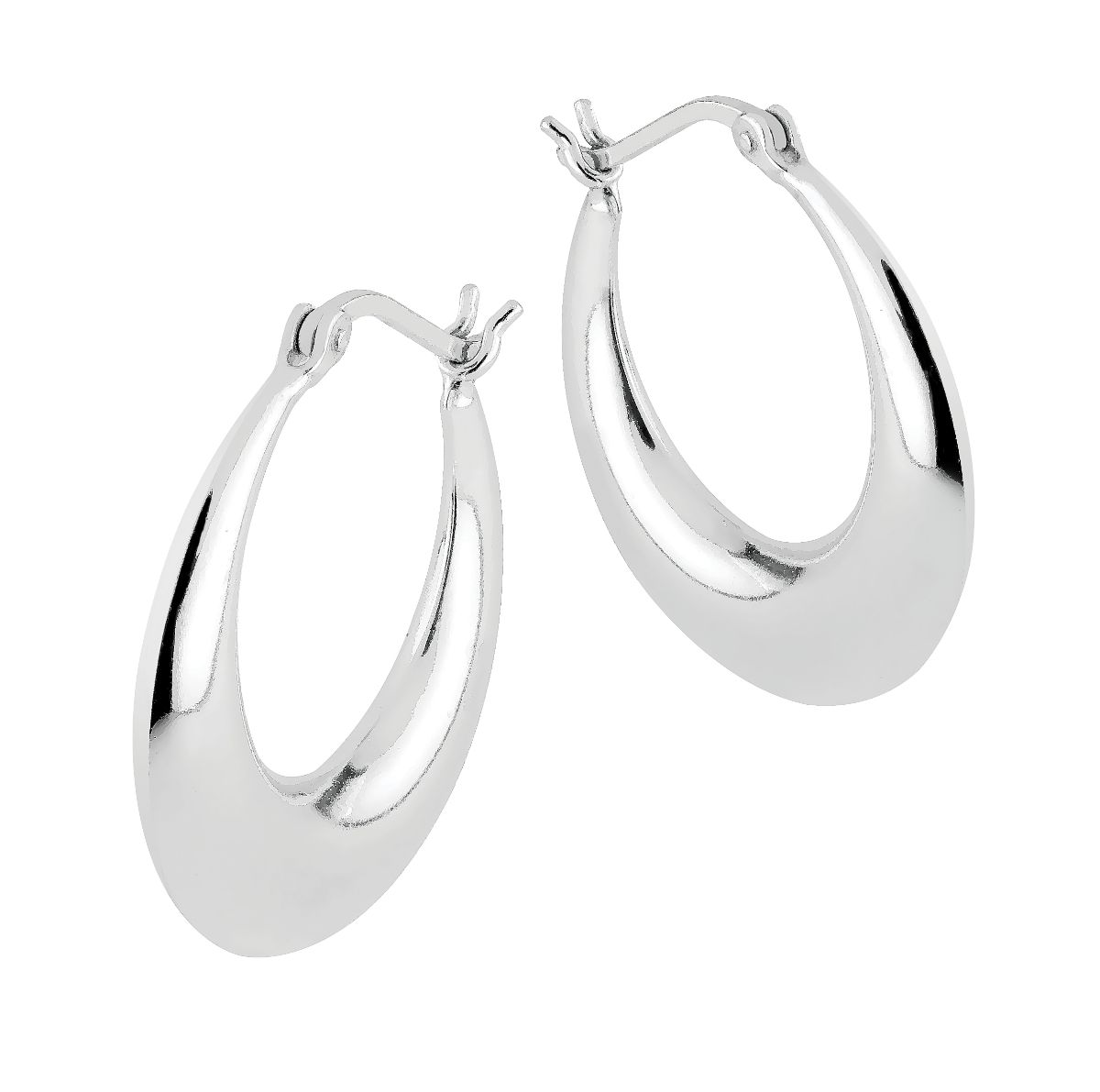 Lykka Casuals chunky silver hoops 26 mm 