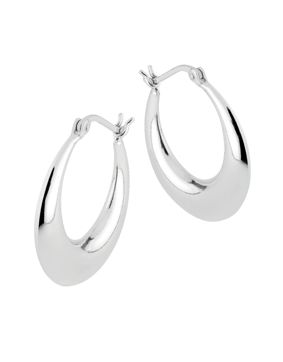 Lykken Casuals chunky silver hoops 26 mm
