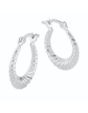 Lykka Casuals oval chunky hoops silver