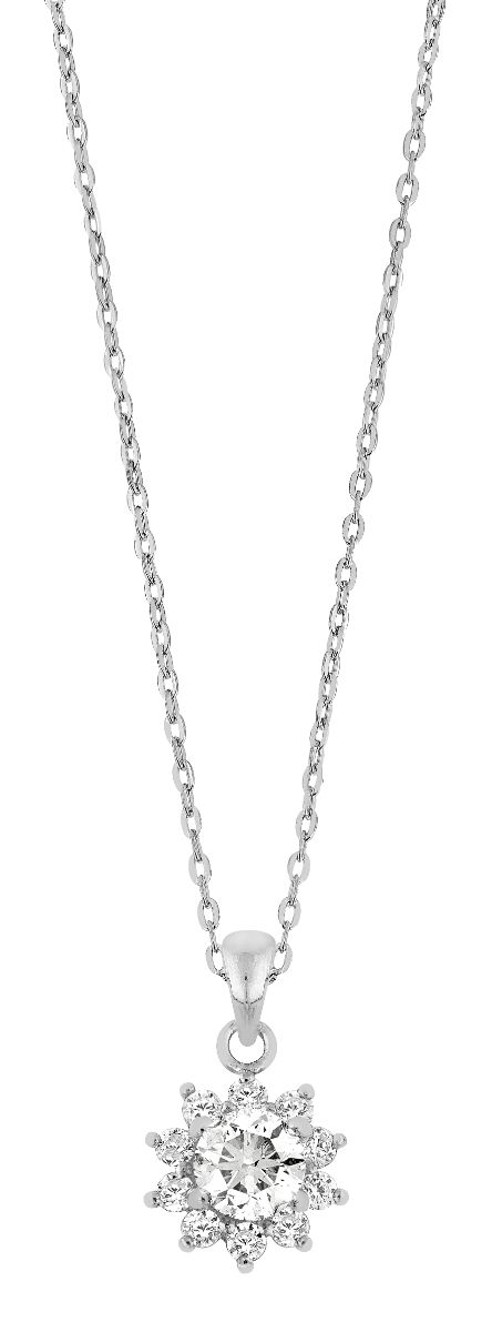 Lykka Casuals flower necklace silver  