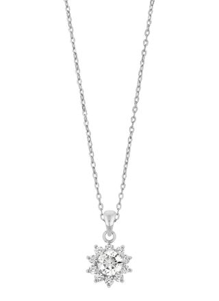 Lykka Casuals flower necklace silver  