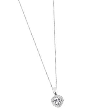 Lykken Hearts halo heart necklace silver 42+3 cm