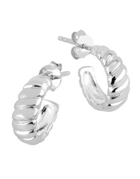 Lykken Casuals creole silver earrings