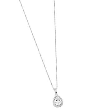Lykka Casuals halo drop silver necklace 42+3 cm