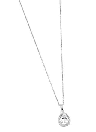 Lykka Casuals halo drop silver necklace 42+3 cm