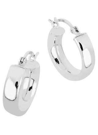 Lykka Casuals wide silver huggies 20 mm