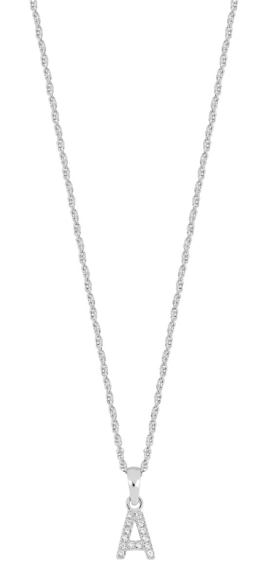 Sterling silver initials necklace deals