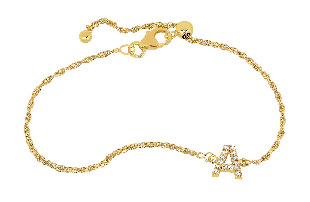Lykka Symbols gold-plated Initials bracelet silver 