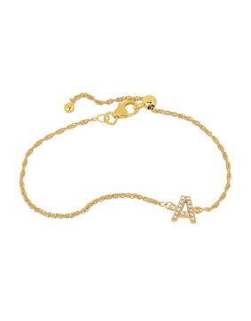 Lykken Symbols gold-plated Initials bracelet silver