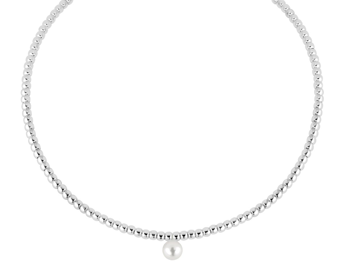 Lykka Casuals silver beaded necklace 45 cm