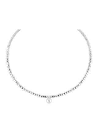 Lykka Casuals silver beaded necklace 45 cm