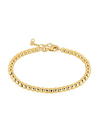 Lykka Casuals gold-plated silver beaded bracelet 4mm 16+3cm
