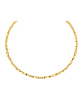 Lykken Casuals gold-plated silver beaded necklace 4mm 42 + 3 cm