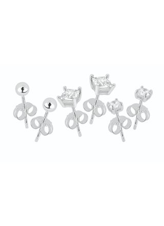 Lykka Casuals 3 pairs silver earring set JT-240754