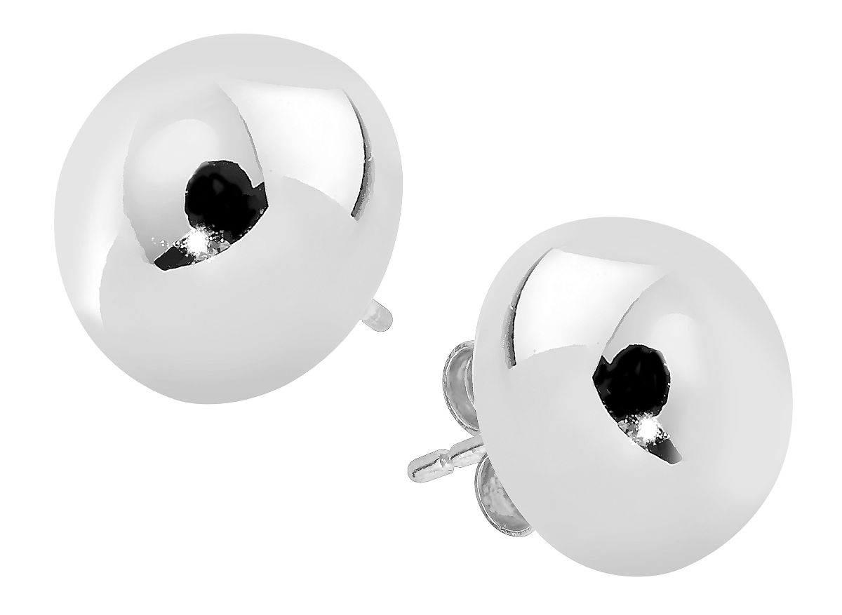 Lykka Casuals round 16 mm silver earrings 
