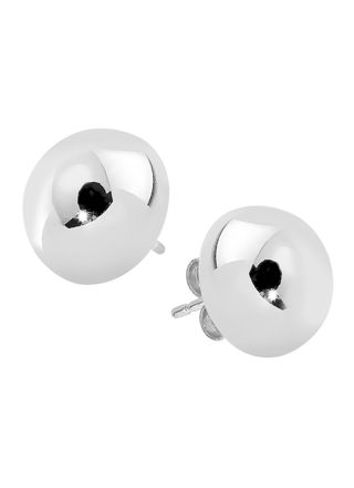 Lykka Casuals round 8 mm silver earrings