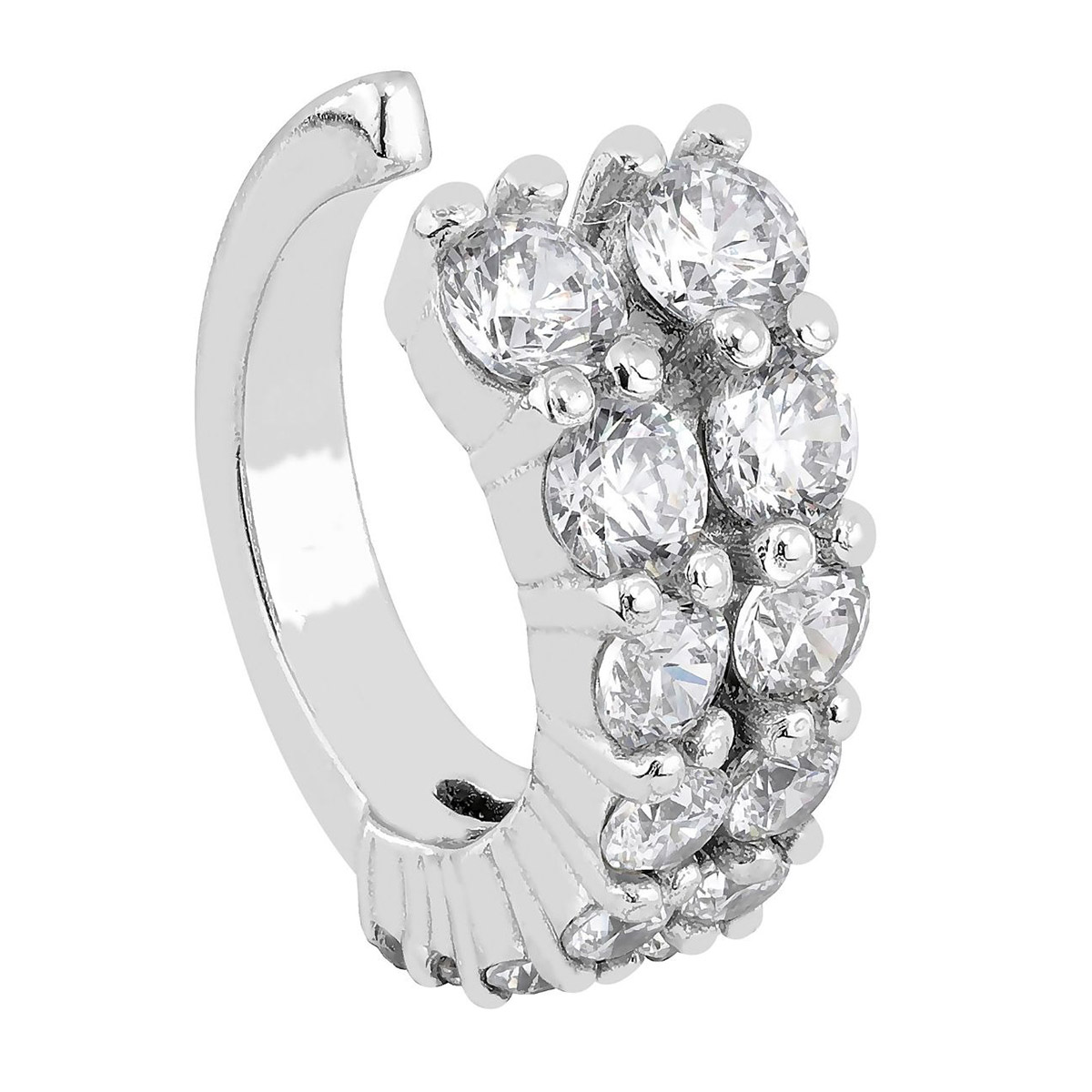 Lykka Casuals Double ear cuff earring with cz 