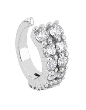 Lykken Casuals Double ear cuff earring with cz