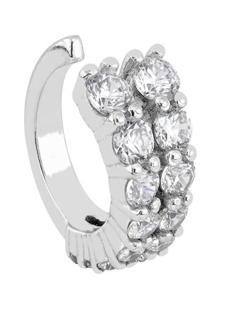 Lykka Casuals Double ear cuff earring with cz