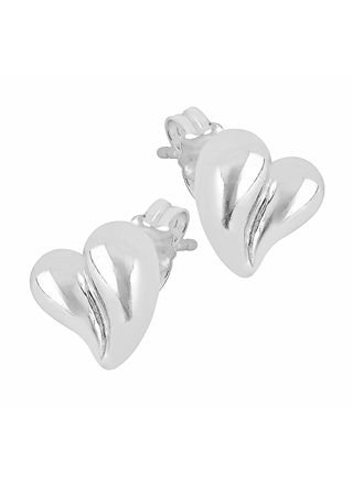 Lykka Hearts earrings 10mm silver
