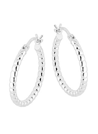 Lykka Casuals hoop earrings silver 25mm
