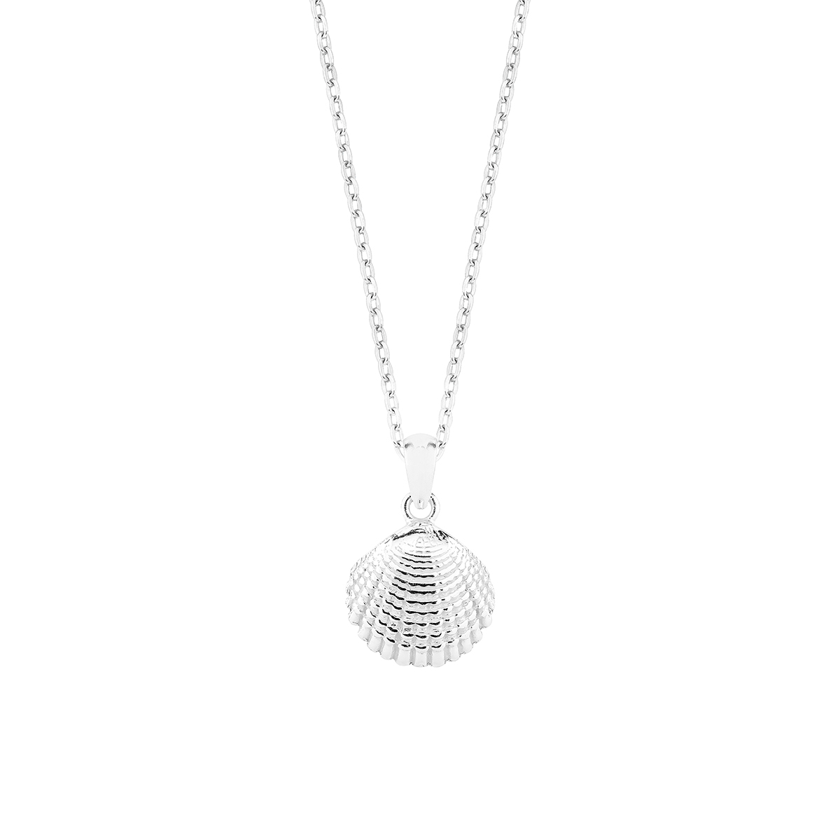 Lykka Symbols seashell silver necklace 42+3cm
