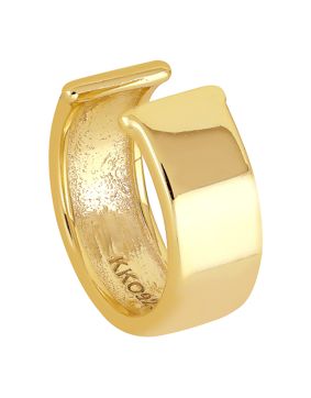 Lykken Casuals smooth earcuff earrings gold-plated 9.5 mm