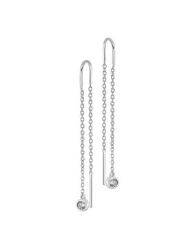 Lykken Casuals silver chain earrings 38 mm