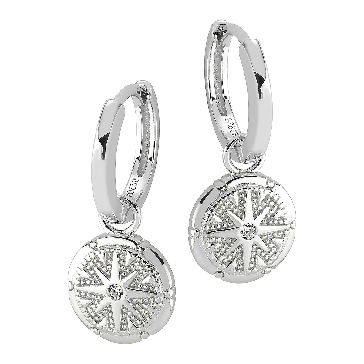 Lykka Casuals round pendant hoop earrings 12 mm