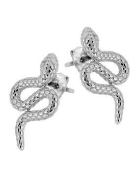 Lykken Symbols snake stud earrings 18 mm