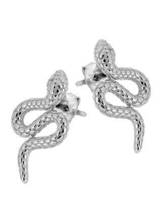 Lykken Symbols snake stud earrings 18 mm
