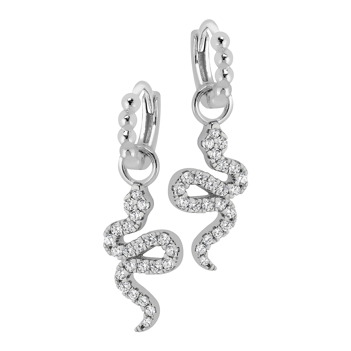 Lykka Symbols snake hoop earrings 15 mm