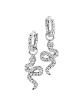 Lykken Symbols snake hoop earrings 15 mm