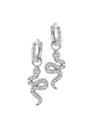 Lykken Symbols snake hoop earrings 15 mm