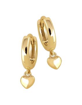 Lykken Hearts gold-plated heart hoop earrings 11 mm