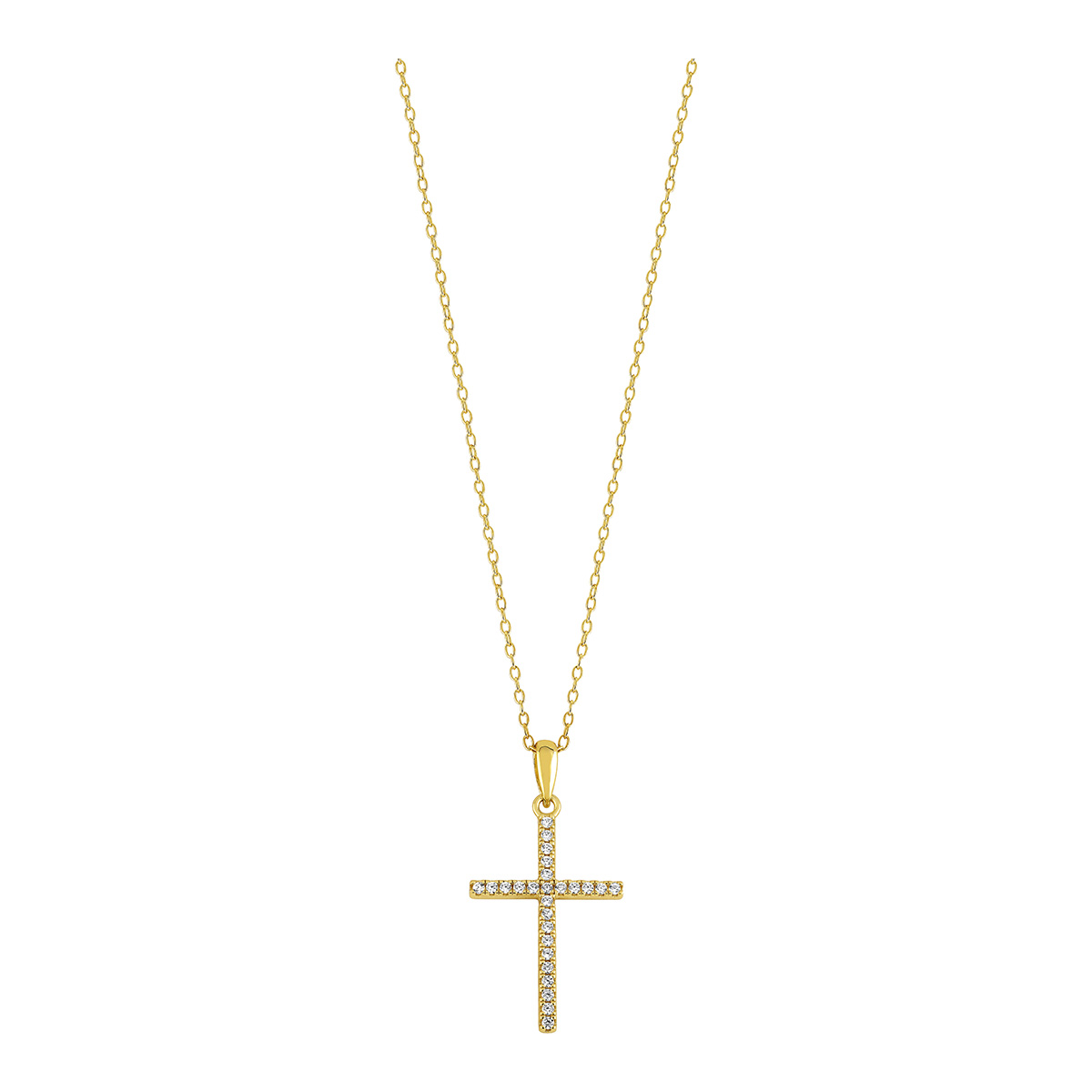 Lykka Crosses gold-plated cross necklace 23 mm