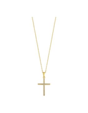 Lykken Crosses gold-plated cross necklace 23 mm