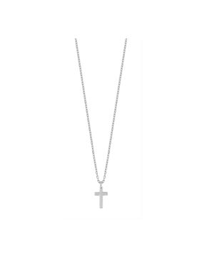 Lykken Crosses silver smooth cross necklace 10 mm
