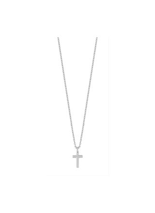 Lykken Crosses silver smooth cross necklace 10 mm
