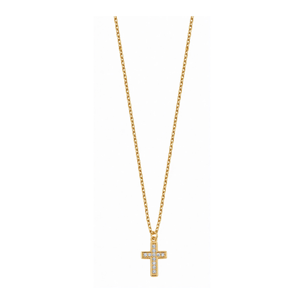 Lykka Crosses gold-plated cross necklace 11.3 mm