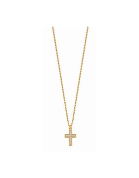 Lykken Crosses gold-plated cross necklace 11.3 mm