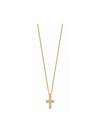 Lykken Crosses gold-plated cross necklace 11.3 mm