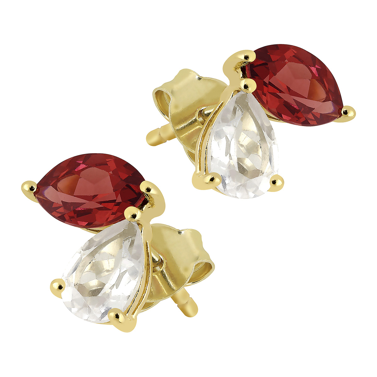 Lykken Casuals rhodolite rose quartz earrings